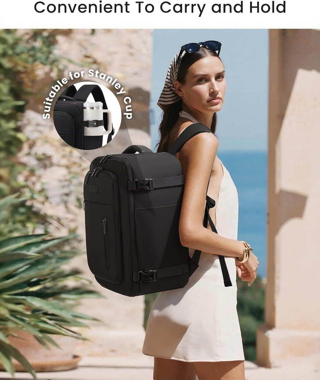 LOVEVOOK Ryanair Handgepäck 40x30x20 Reiserucksack Damen Mit Grosser Nassfach Carry On Luggage Cabin
