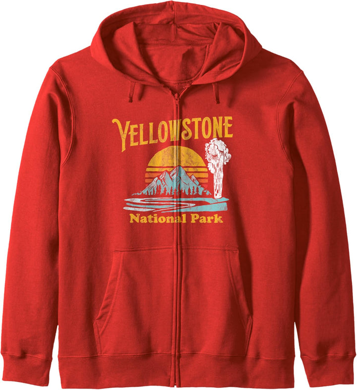 Vintage Yellowstone National Park Retro 80's Graphic Kapuzenjacke