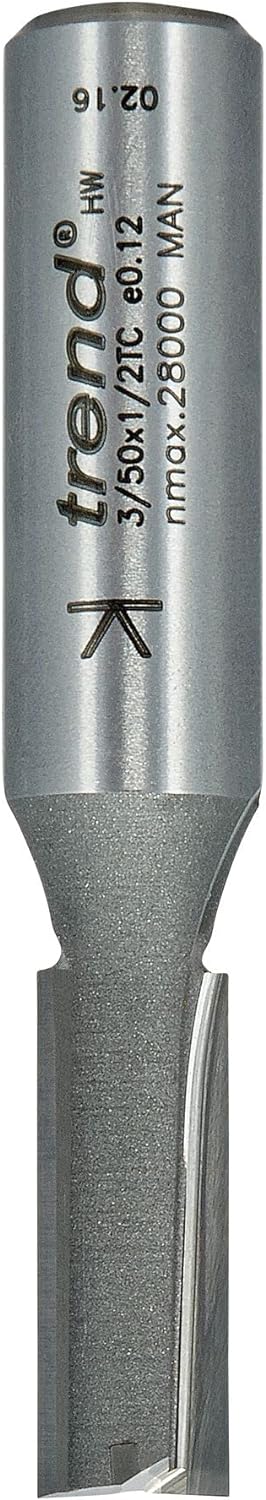 Trend - Zwei Flöten cutter 9,5mm Durchmesser - 3/50X1/2TC 9.5 x 25mm, 9.5 x 25mm