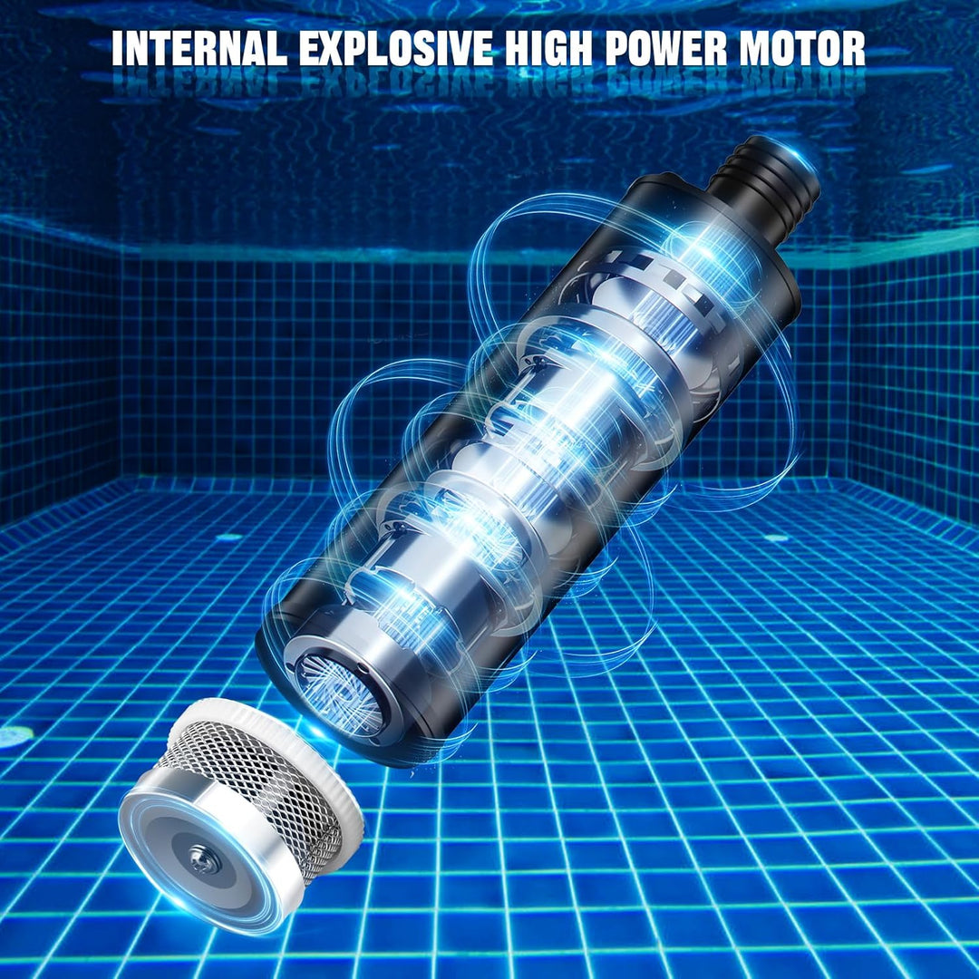 Wasserpumpe für Bosch Professional 18V System GBA Akku, 500GPH Tauchpumpe Schmutzwasserpumpe Saugpum