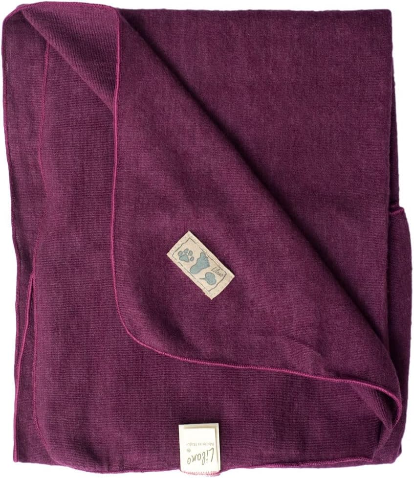 Lilano, Leichte Merino/Seide Babydecke, 70% Wolle (KBA), 30% Seide, 210 Gr./m² Beere, Beere