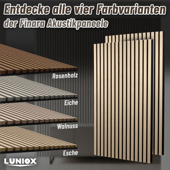 2X Akustikpaneele Esche 119x59,5x2,1cm, Wandpaneele, Schallabsorber, Wandverkleidung, Schallschutz E