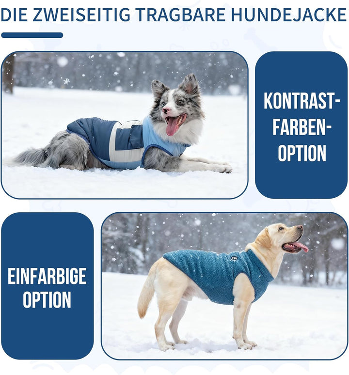 Arblina Hundemantel, Wasserdichter Wintermantel Hund mit Fleece-Futterung für Mittelgrosse &amp; Grosse