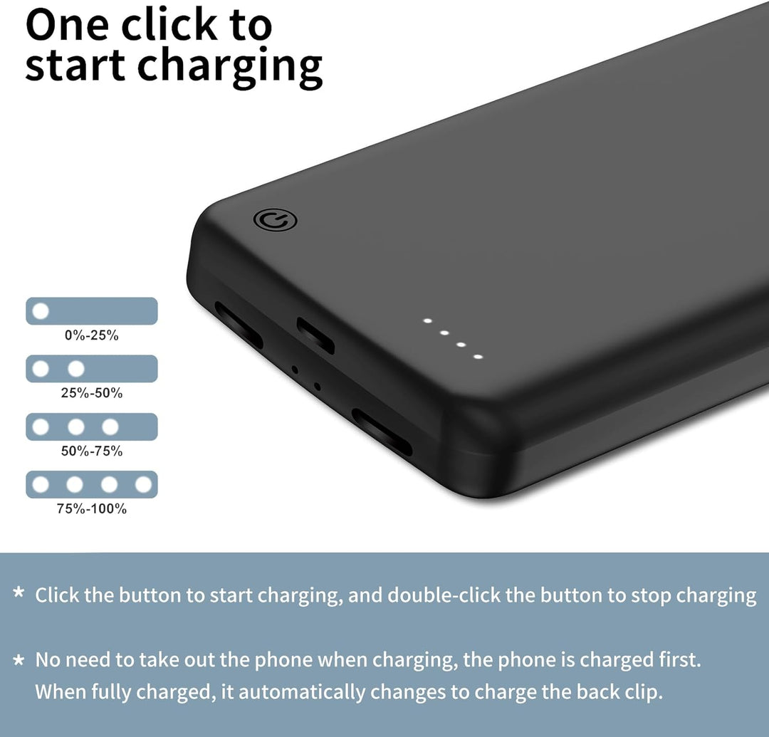 Schutzhülle für Google Pixel 7 6,3 Zoll, 10000 mAh, leistungsstark, wiederaufladbar, erweiterte Back