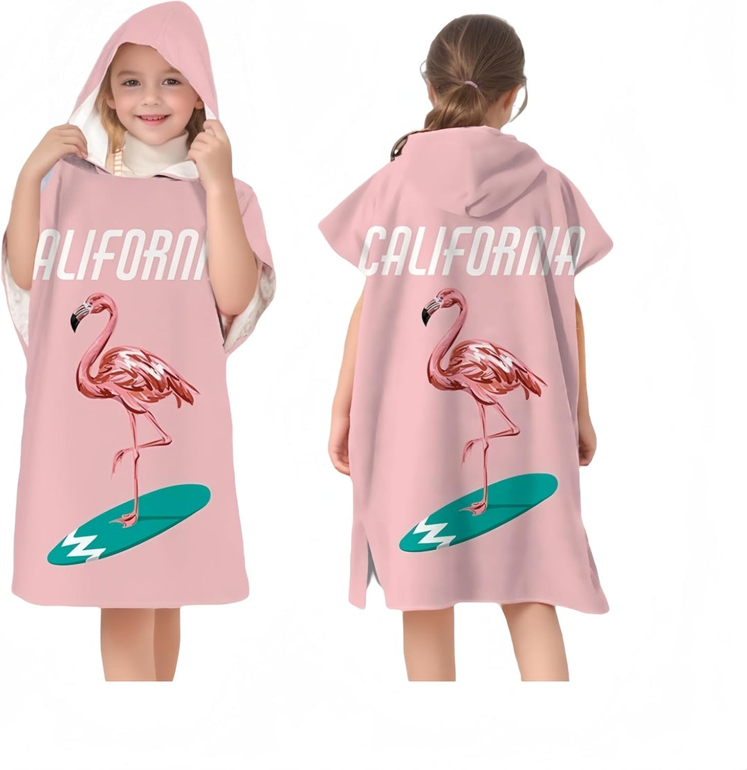 Proumhang Kinder Surf Poncho Badeponcho Mikrofaser Bademantel Strandtuch Frottee Wechselmantel Wasse