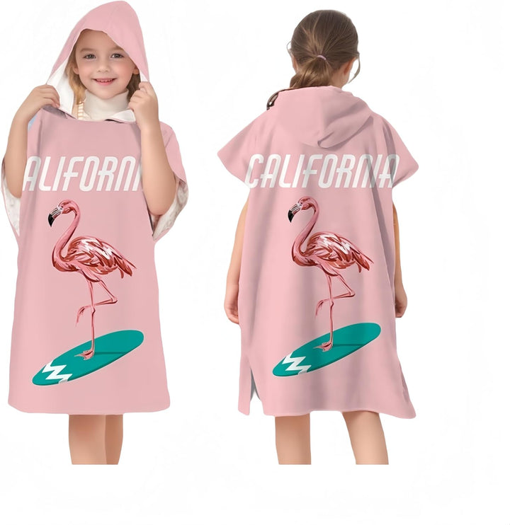 Proumhang Kinder Surf Poncho Badeponcho Mikrofaser Bademantel Strandtuch Frottee Wechselmantel Wasse