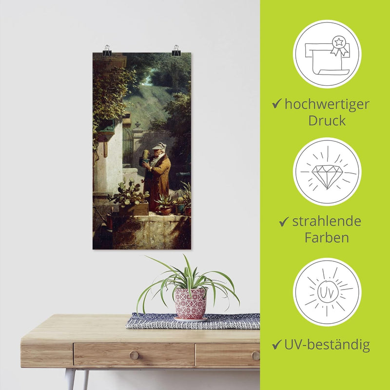 ARTland Poster Kunstdruck Wandposter Bild ohne Rahmen 50x100 cm Garten Pflanzen Kaktus Gärtner Der K