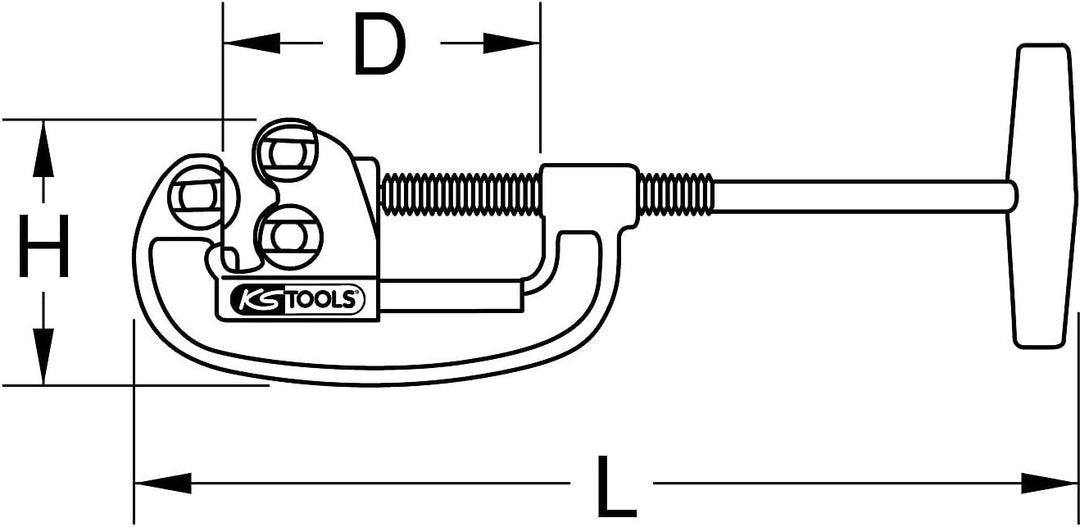 KS Tools 110.1000I EDELSTAHL Stahl-Rohrabschneider, 1/8"-2"