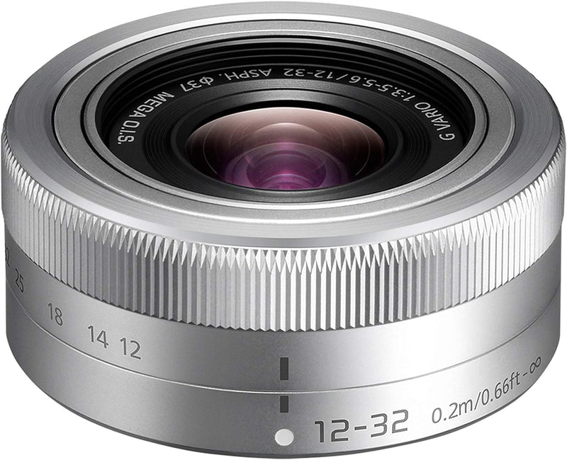 Panasonic Lumix H-FS12032E-S 12-32mm Objektiv für G-Serie Kamera (MEGA O.I.S Bildstabilisator, 2 asp