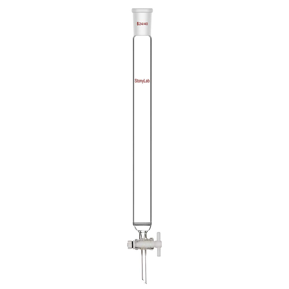 stonylab Chromatographie Säule aus Borosilikatglas, Chromatography Column 24/40 Gelenk Chromatograph