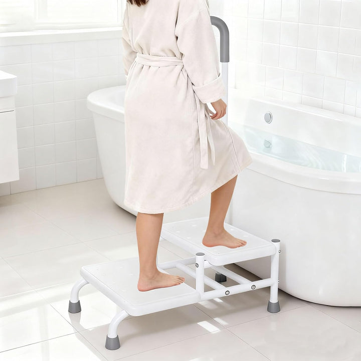 2-stöckige Badewannentreppe mit Griff, Badewannentreppe zum Ein- und Aussteigen aus der Badewanne, r