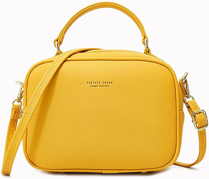 PIERRE LOUES Damen Handtasche Umhängetasche Henkeltasche Modischer Urban Chic Style PU Kunstleder fü