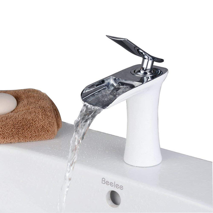 Waschtischarmatur Wasserfall Wasserhahn Bad Mischbatterie Modern Einhebel Waschbecken Armatur für Ba