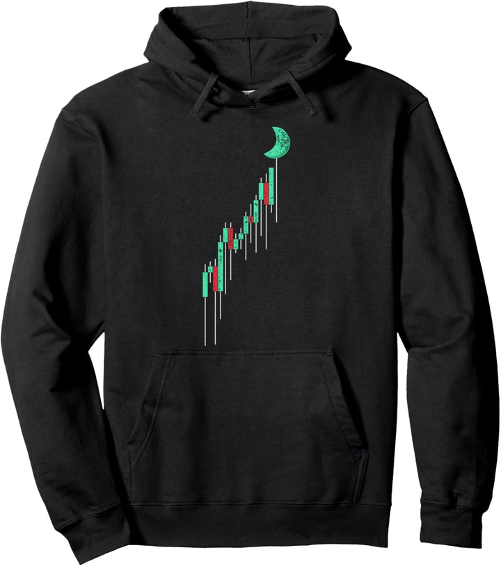 Krypto Währung Hodl Vintage Bullenmarkt Chart To The Moon Pullover Hoodie