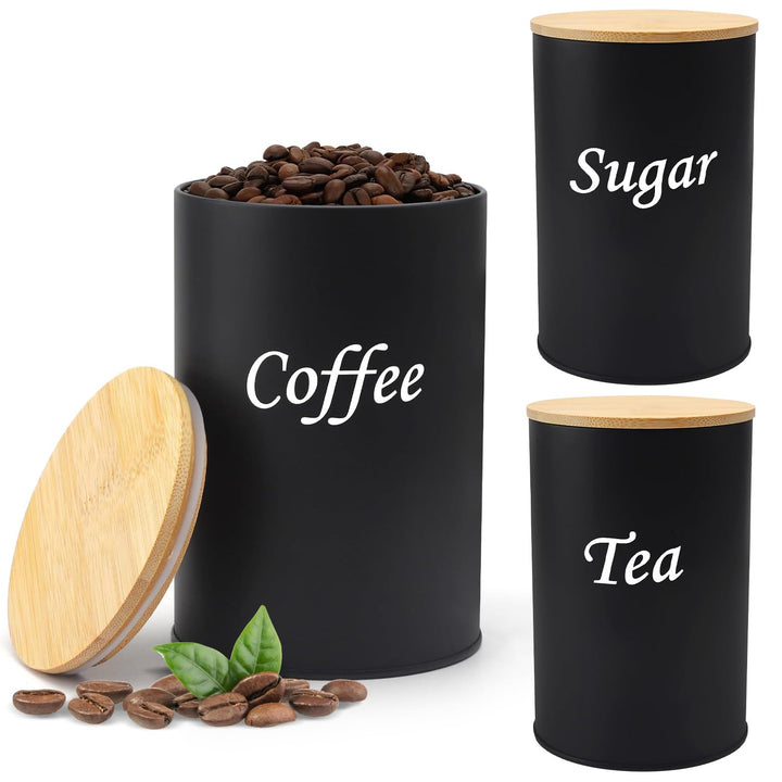 3 Stück Kaffeedose Luftdicht 500g, 500ML Kaffeebohnen Behälter, Kaffeebehälter Luftdicht für Kaffeeb