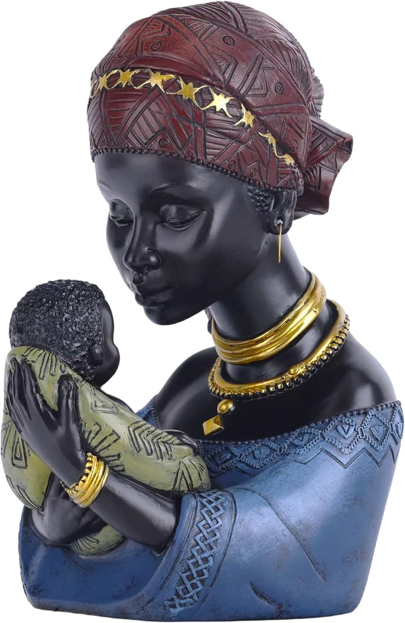 QIANLING Heimdekoration afrikanische Kunstskulpturen, afrikanische Dekoration, afrikanische Frau und