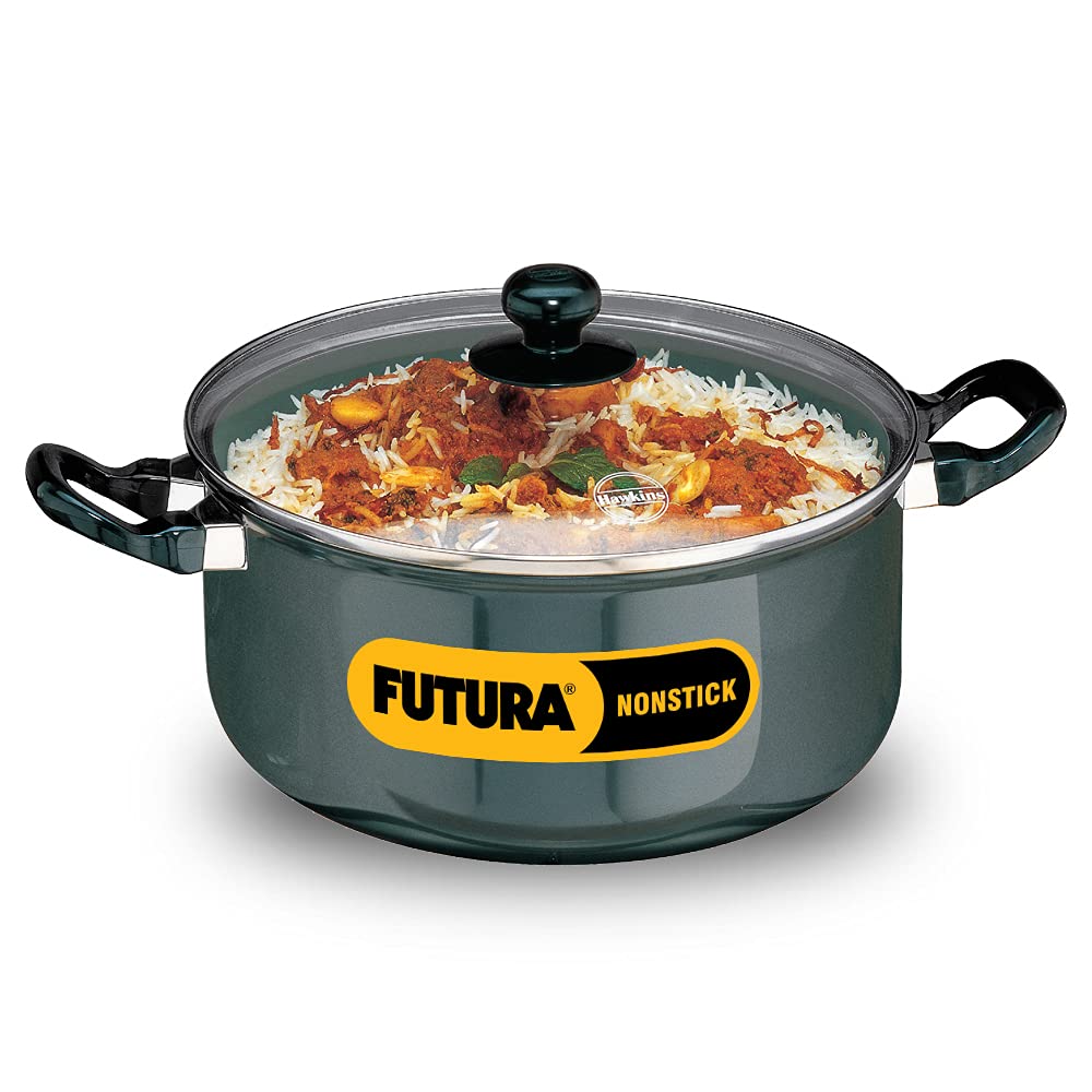 Hawkins Futura Non-Stick Stewpot with Glass Lid, 5 Litres