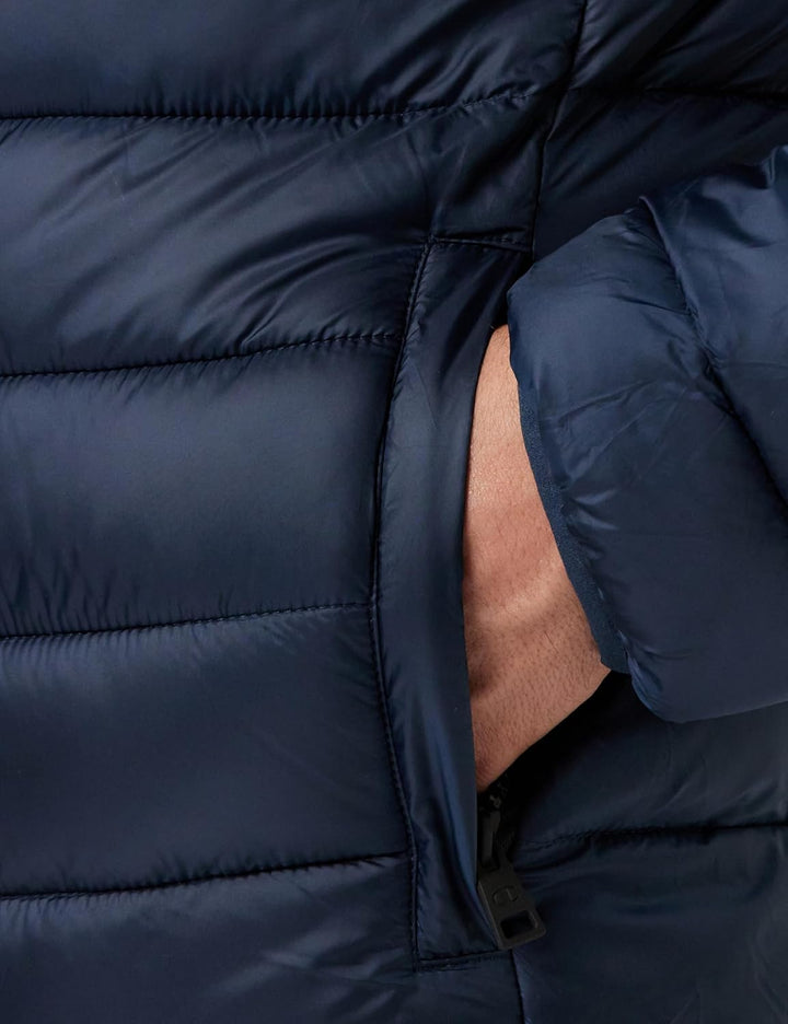 Champion Herren Legacy Outdoor-Chintzed Poly Plain Woven Hooded Gepolsterte Jacke S Blu Marino, S Bl
