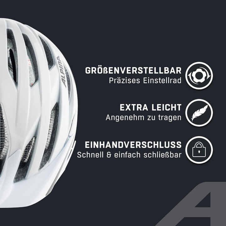 ALPINA HAGA - Stossabsorbierender, Sicherer & Optimal Anpassbarer Urban Fahrradhelm Mit Integriertem