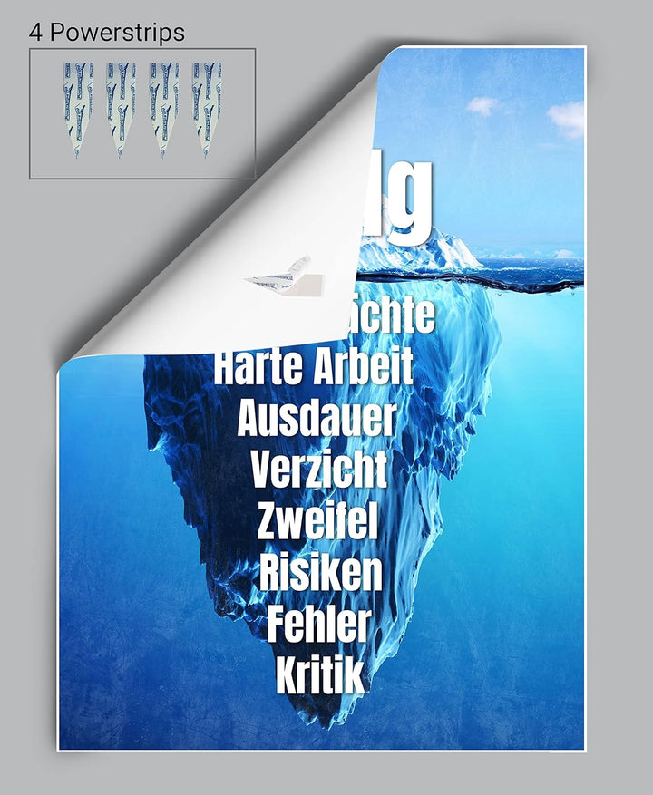 wandmotiv24 Poster als Wanddeko, Grösse 80x60cm, Erfolg Eisberg, Arktis, Arbeit, Moderne Wanddeko, W