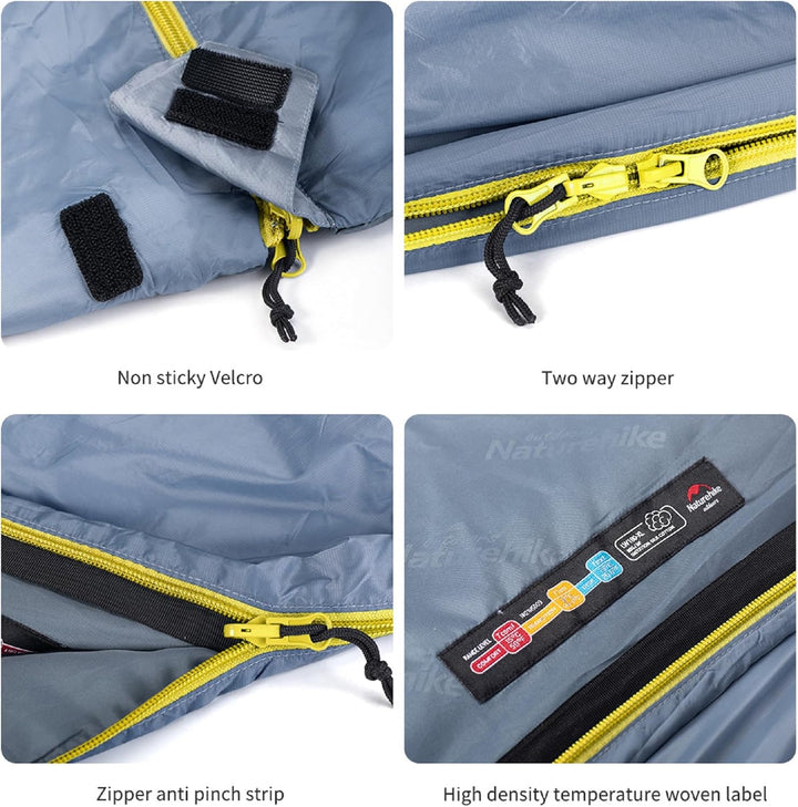 Naturehike Schlafsack Ultraleicht Mini Kleines Ultraleicht 680/760g für 3 Jahreszeiten mit 190x75/20