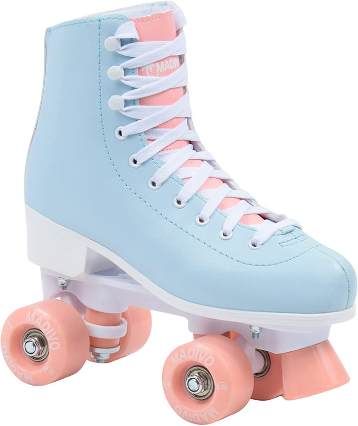 MADIVO Pastel Damen Klassische Retro Rollschuhe | ABEC-7 Kugellager | Mädchen Roller Skates Inliner