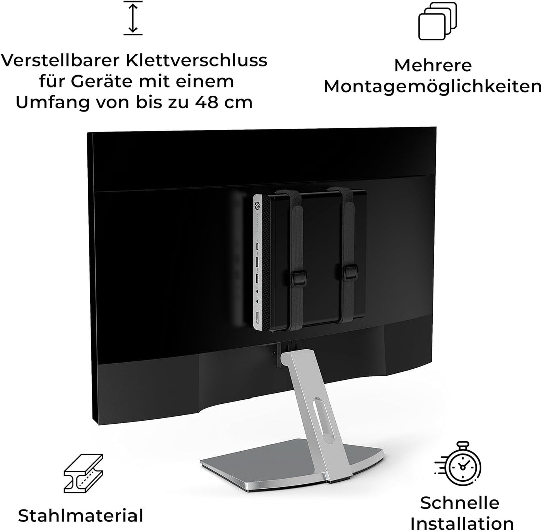 HumanCentric Universelle Wand und VESA Halterung, Verstellbare Gurthalterung für Computer, USV Gerät