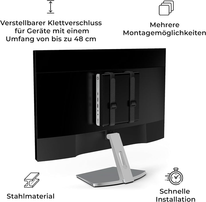 HumanCentric Universelle Wand und VESA Halterung, Verstellbare Gurthalterung für Computer, USV Gerät
