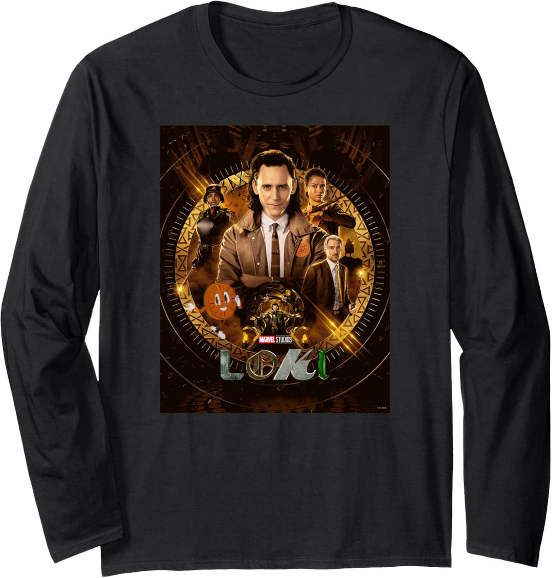 Marvel Loki Characters Disney+ Series Poster Langarmshirt