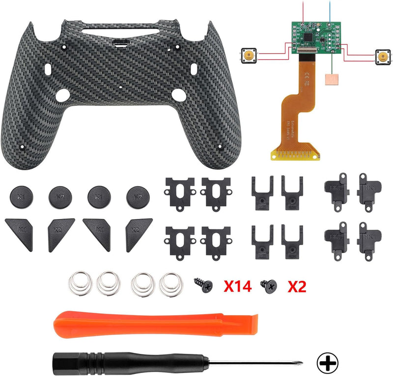 eXtremeRate DAWN2.0 FlashShot Trigger Stop Remap Kit für ps4 CUH-ZCT2 Controller,DIY-Ersatz Hülle Ge