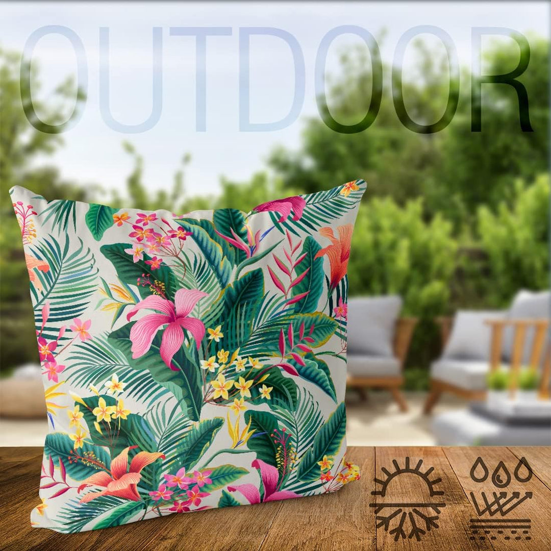 VOID Tropen Dschungel Blumen Kissenbezug Kissenhülle Sofakissen Kissen Deko Outdoor-Kissen Dekokisse