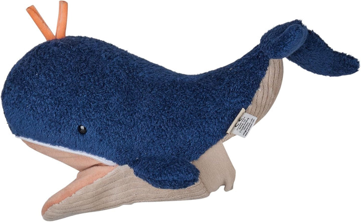 Sterntaler Handpuppe Wal aus weichem Flausch, Kinder- und Babyspielzeug, wattiert mit Polyesterwatte