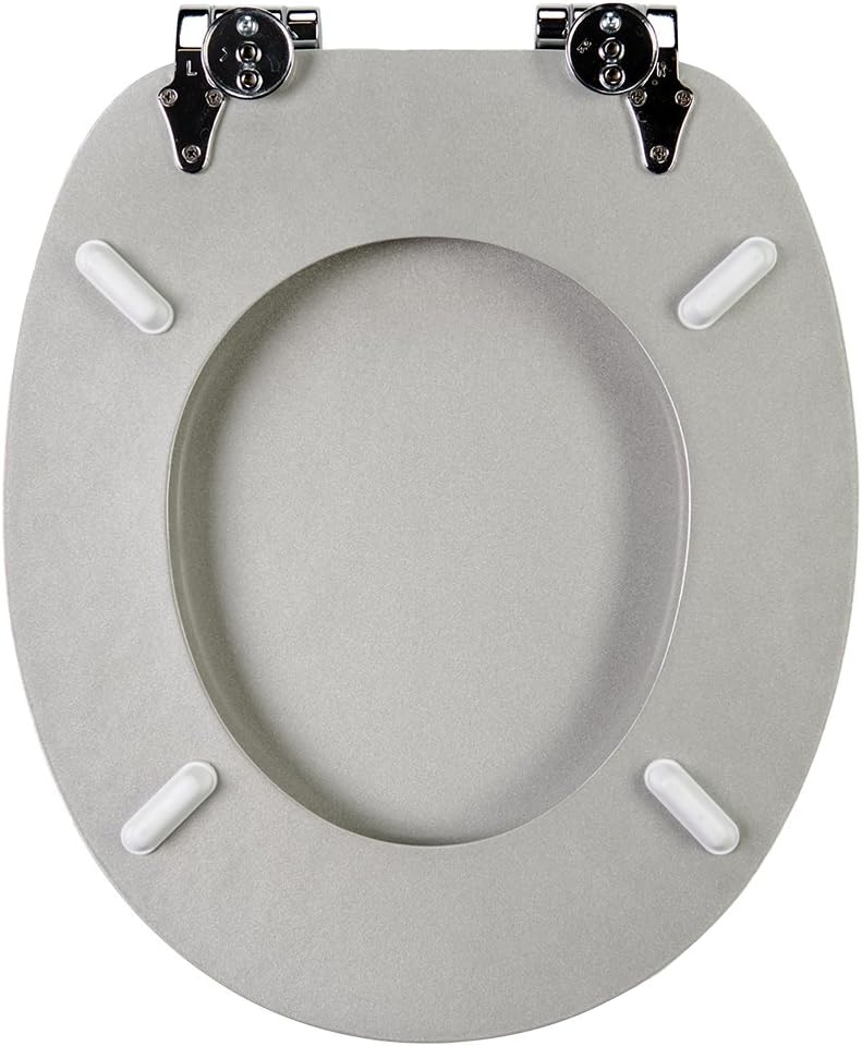 WC Sitz mit Absenkautomatik, hochwertige Oberfläche, einfache Montage, stabile Scharniere, Glitzer S