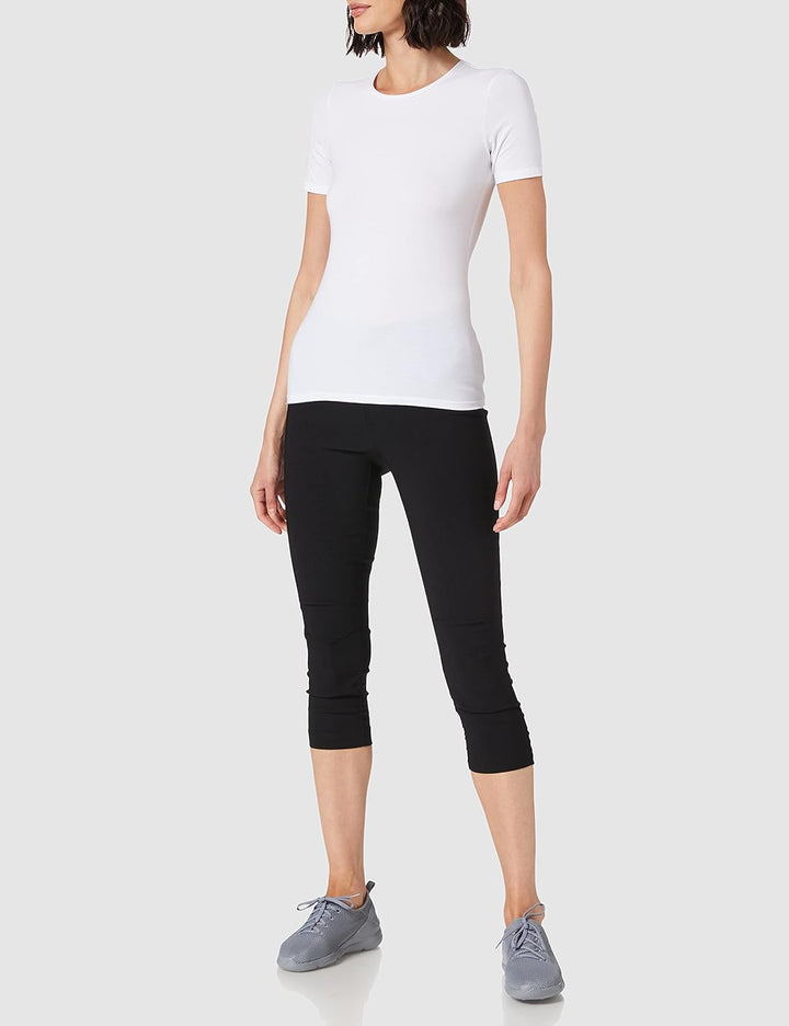 Stehmann Maria-530 Caprihose, Raffung unten am Bein 34 Schwarz, 34 Schwarz
