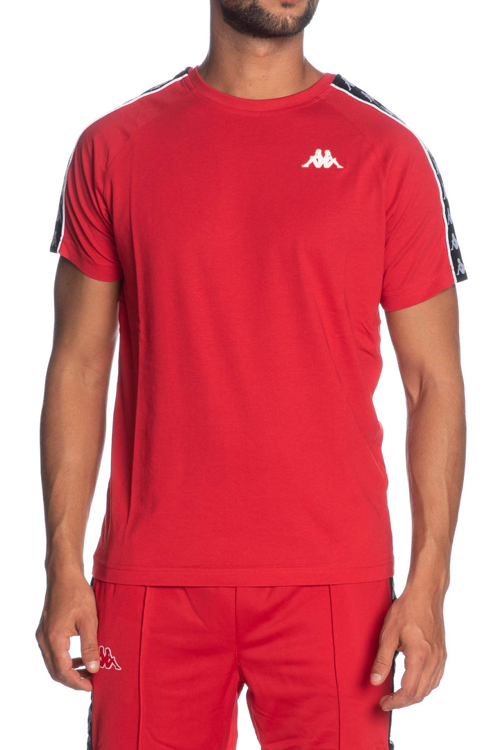 Kappa Herren Coen Slim 222 Band Tee Hemd XS Red-black, XS Red-black
