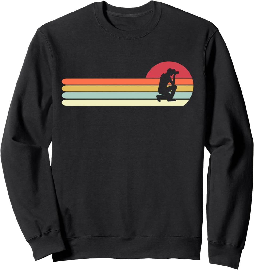 Retro Vintage Stil Fotografie Geschenk für Papa Sweatshirt