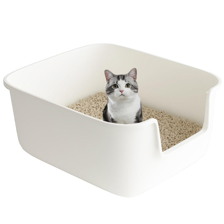 Suhaco Katzenklo Mit Hohem Rand Anti-Spritz Oben Einstieg 49 x 42 x 22 cm Leicht Zu Reinigen Katzent