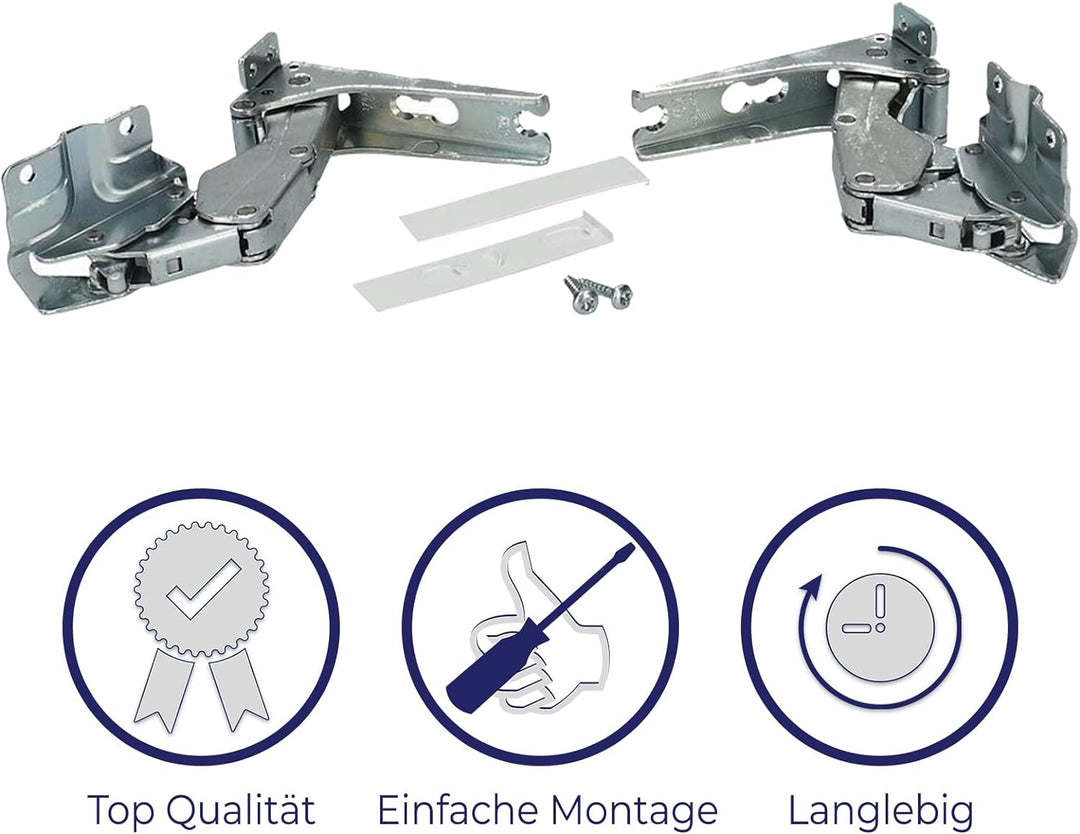 Scharnier Türscharnier-Set kompatibel mit Bosch Siemens Neff AEG Constructa Balay für Kühlschrank 00