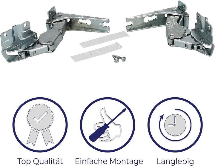 Scharnier Türscharnier-Set kompatibel mit Bosch Siemens Neff AEG Constructa Balay für Kühlschrank 00