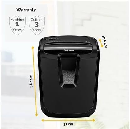 Fellowes Powershred LX25 Aktenvernichter für Partikelschnitt, Schwarz