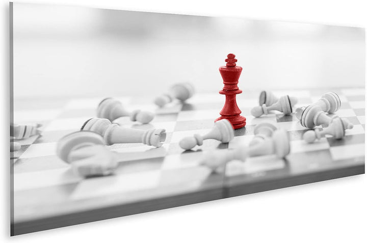 islandburner Bild auf Leinwand Schach Business Konzept Führer & Erfolg Wandbild Poster Kunstdruck Bi