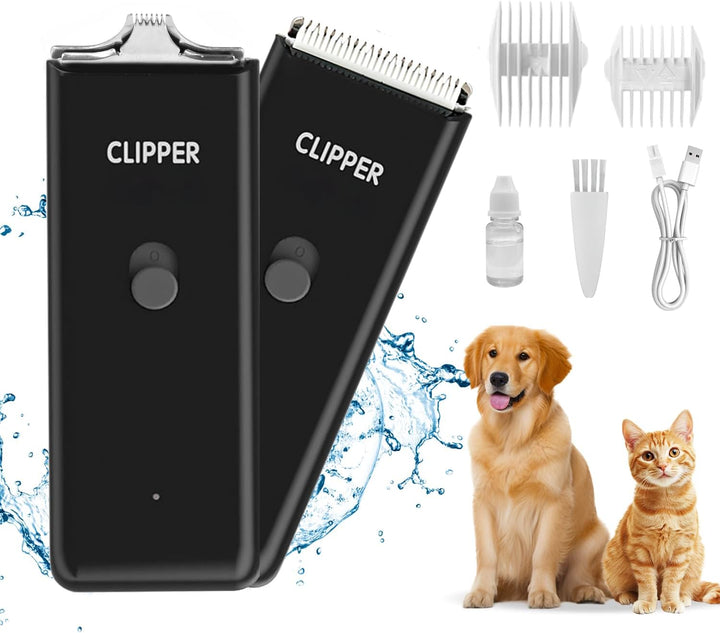 Mucek Pfotentrimmer für hunde, 2-in-1 Hundeschermaschine, Hundepfoten Trimmer mit 2 Multifunktions-S