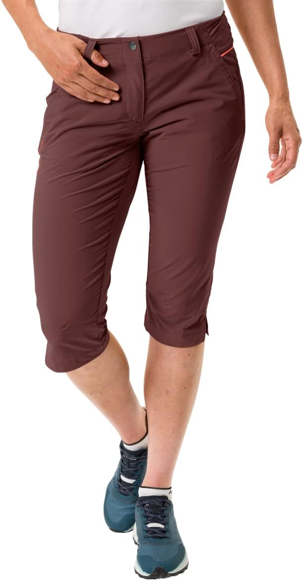 VAUDE Damen Hose Women's Skomer Capri 38 Dark Cherry, 38 Dark Cherry