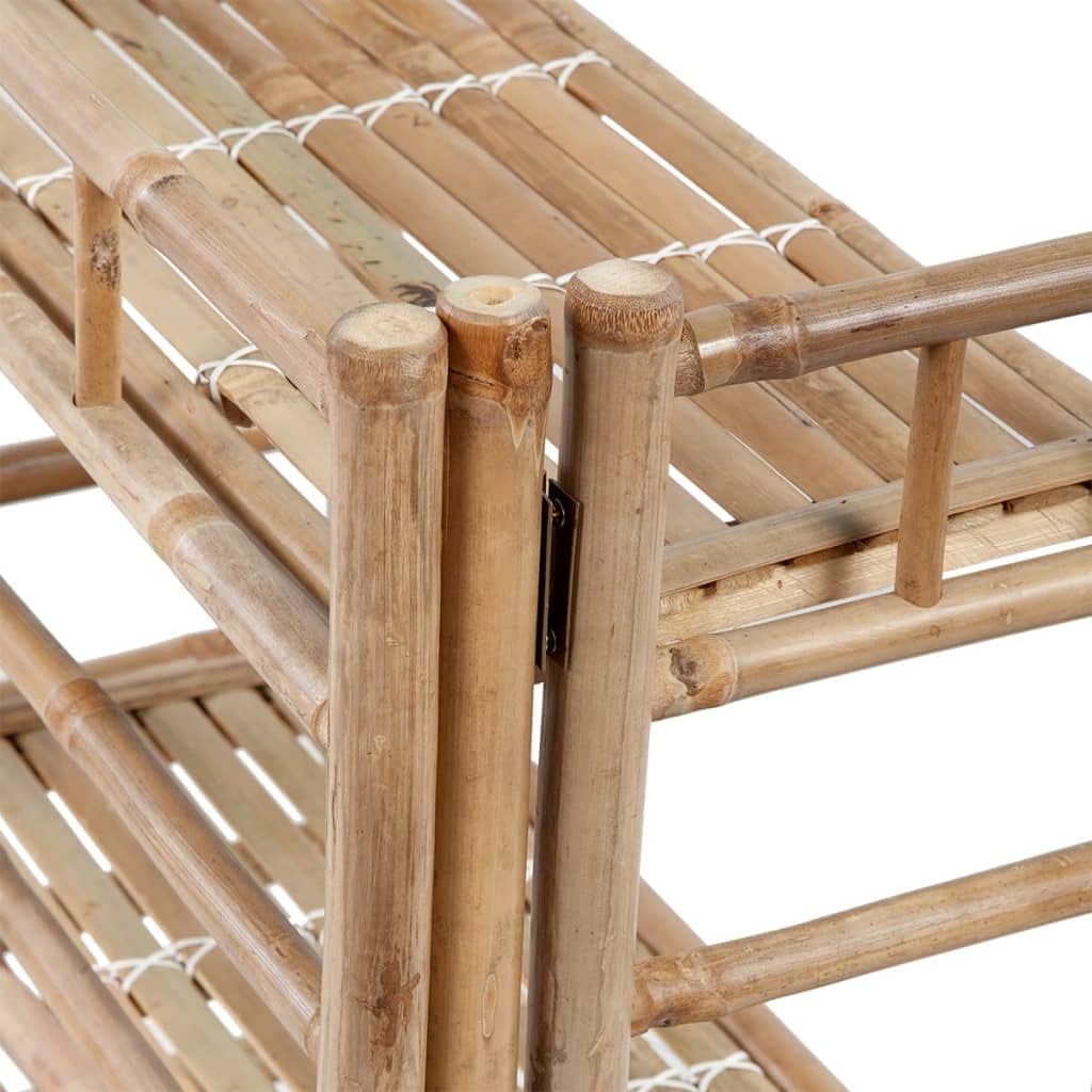 vidaXL Blumenregal Bambus Holzregal Standregal Pflanzregal Bücherregal Regal