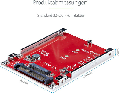 StarTech.com M.2 auf U.3 Adapter für M.2 NVMe SSDs, PCIe M.2 Laufwerk zu 2,5 Zoll U.3 (SFF-TA-1001)