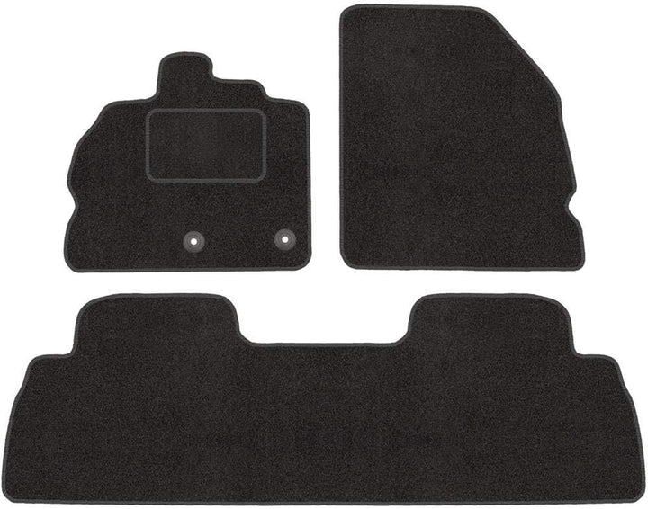 Fussmatten mit Clips 4er Set für Renault Scenic 3 III 2009-2016 Velours Automatten Vorne, Hinten + C