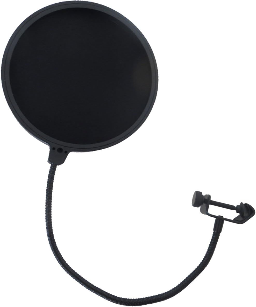 keepdrum MS106 Mikrofonständer Stativ + EMH019 Popschutz 2-lagiger Nylonschirm Popfilter Popkiller