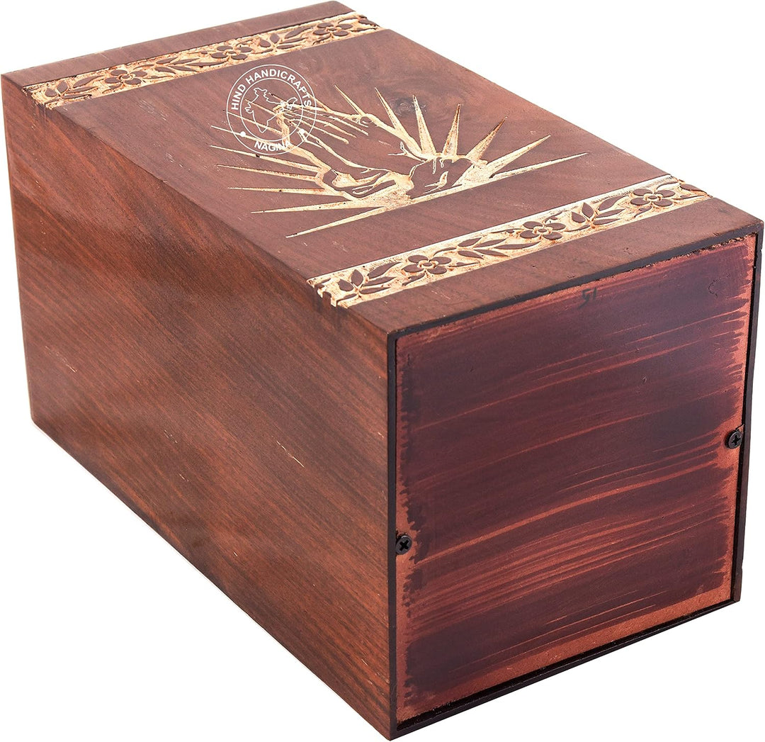 Rosewood Urnen für menschliche Asche für Erwachsene, gross – Holzurne für Columbarium – Beerdigungsu