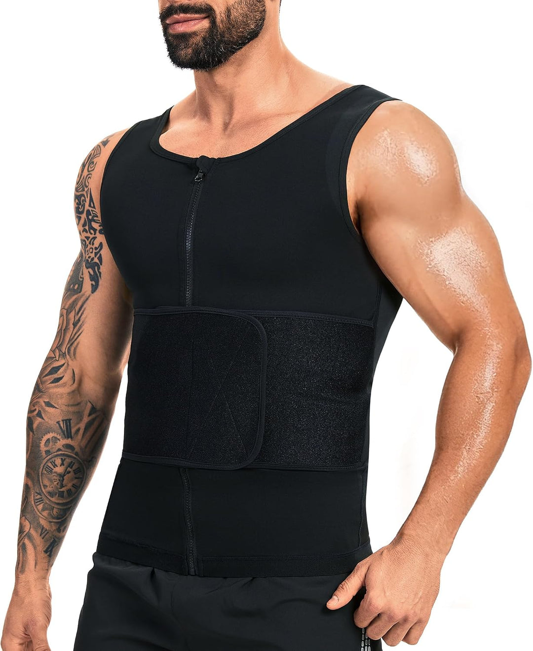 Sauna Weste Body Top Shapewear Fitness Shirt Zubehör Gym Tank Top Sweatshirt trägt Weste an Bauchfet