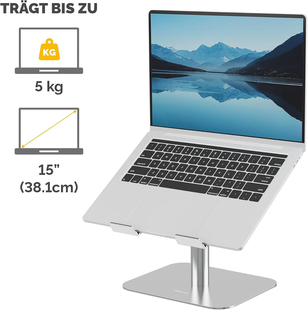 Fellowes Alumia™ Laptopständer – Ergonomisch, höhen- &amp; neigungsverstellbar – Aus recyceltem Aluminiu